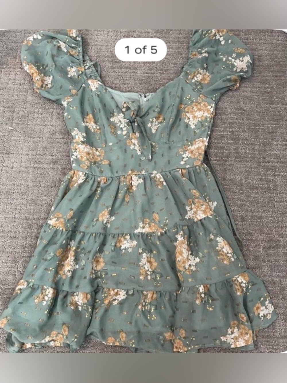 Altar’d state green and gold minidress size S